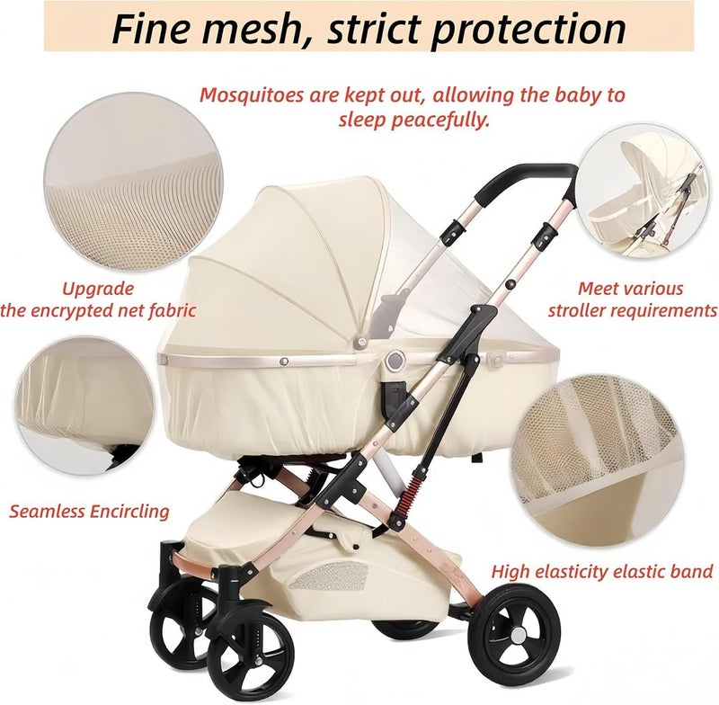 LABRUSID Universal Mosquito Net for Strollers - 2 Pack Breathable Insect Netting Protection for Babies, Fine Mesh Bug Screen Cover for Infant Car Seats, Cribs, and Playpens - Image 5